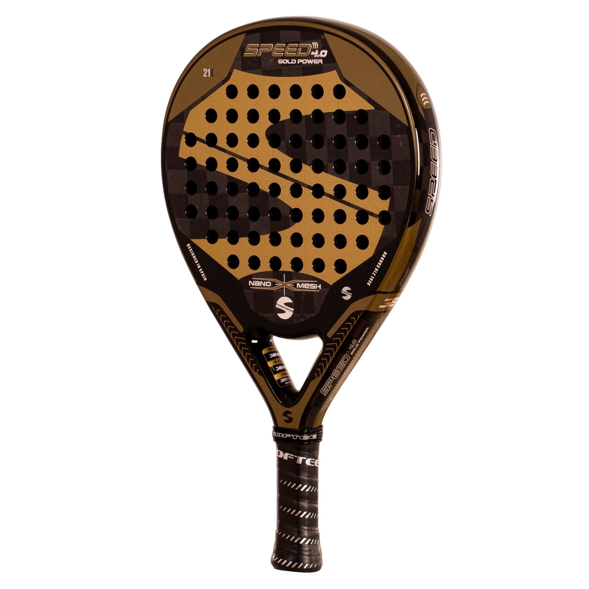Softee Speed Gold Power 4.0 Nano Mesh Padel Racket