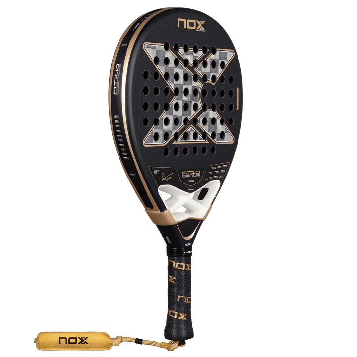 AT10 Luxury Genius 18K Alum 2026 padel racket with premium carbon construction front right