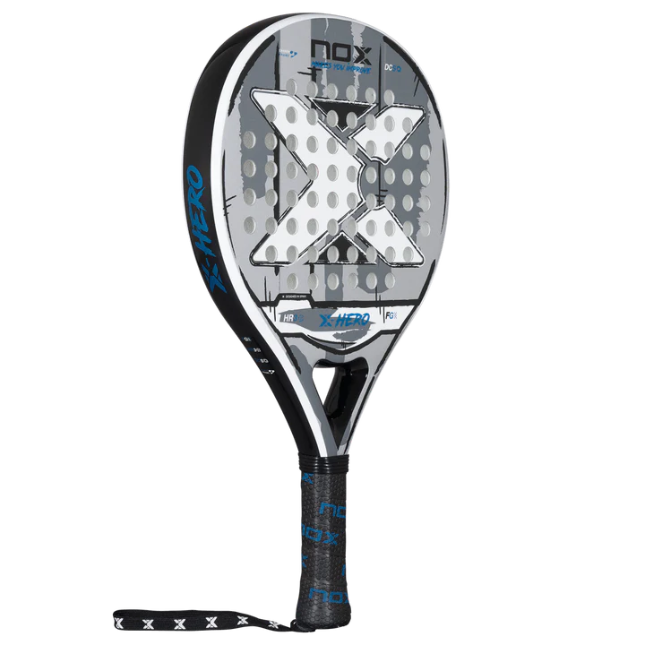 X-Hero White padel racket with modern white design front right